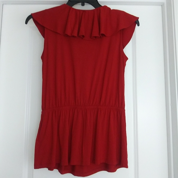 NWT Sz S Ralph Lauren Ruffle V Neck Sleeveless Top - Picture 5 of 8